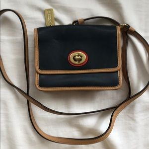 Small Coach Wallet Purse Blue Red Crossbody